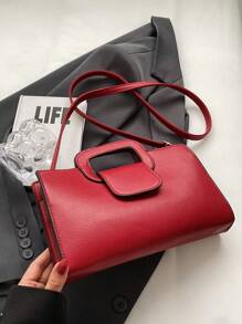 Red Fashionable Multipurpose Large Capacity Women's Handbag & Crossbody Bag - Red - View 4