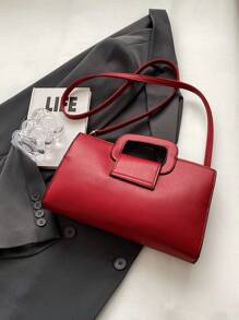 Red Fashionable Multipurpose Large Capacity Women's Handbag & Crossbody Bag - Red - View 6