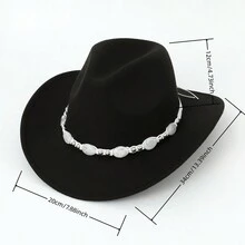 1 件裝女式純色寬邊西部牛仔帽適合休閒郊遊、旅行、派對