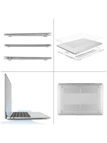 Funda protectora transparente, estilo Morandi, bloques de color abstractos, estilo artístico, carcasa rígida para portátil, compatible con Macbook - Multicolor - Ver 3