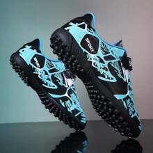 輕薄透氣經典簡約低幫戶外足球訓練鞋,流行風格 - 寶藍色 - 查看 4