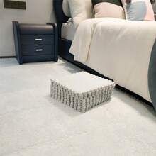 6/18片灰色/薄荷綠色/白色12*12英寸臥室床邊地毯,泡沫拼裝地墊,三色運動墊,塌塔米窗口墊,帶邊緣條,可裁剪,可清洗 - 彩色 - 查看 5