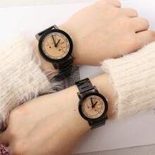 New Concept Black Tech Korean Style Minimalist Fashion Creative Personalized Roulette Watch For Men And Women Students - Black - View 1