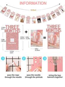 金色一老生日套裝包括照片橫幅和橫幅 - 玫瑰金 - 查看 4