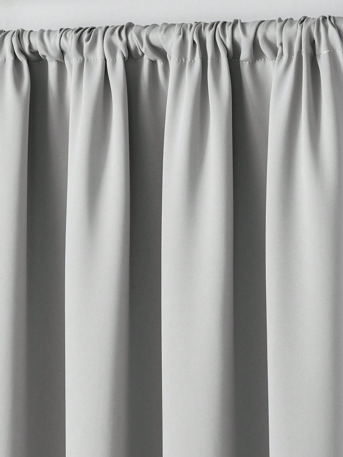 1pc Solid Color Polyester Modern Simple Darkening Curtains For Bedroom, Living Room, Balcony