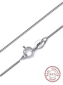 Collana in argento sterling 925 per donne e ragazze, Collana a catena a maglie, con chiusura a moschettone - ultra sottile e resistente, lunghezze 16/18/20/22/24 pollici di FOREVER QUEEN