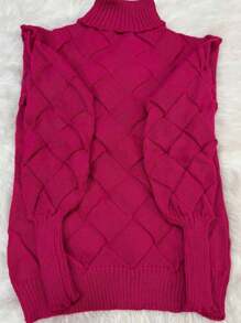 Women Sweaters - Rose Red - View 3