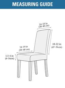 100%防水椅套適用於餐廳可拆洗提花餐具椅套,幾何,1入組