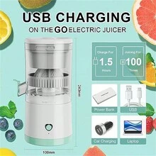 Portable Orange Juicer With Usb Charging Port - White - View 4