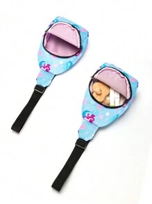 7.4英寸女生可愛美人魚斜挎包,幼兒腰包,戶外、休閒、學校、旅行背包,收納包,兒童專用袋