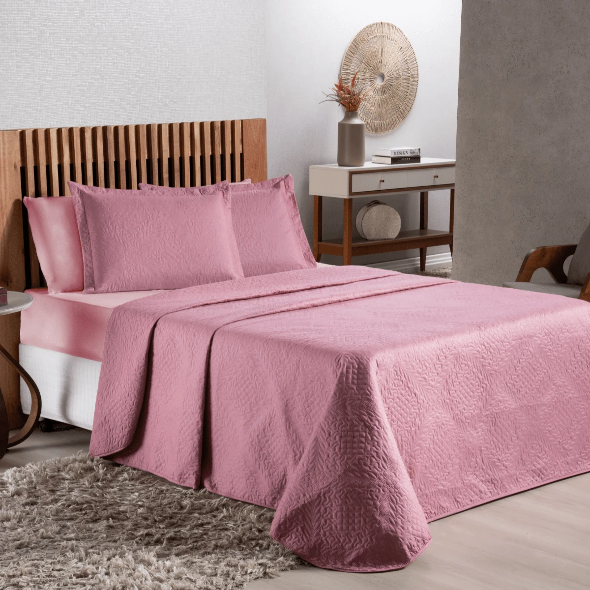 LuckBaby Colcha Cobre Leito Cama de Casal Padrão 2,00m x 2,20m Cores Lisas - Avulso