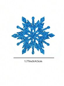 20入組雪花形狀吊墜,聖誕樹裝飾用品,糕點烘烤卡,手機美妝DIY,髮箍和髮夾 - 銀色 - 查看 3