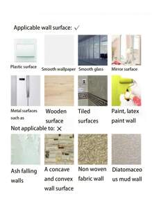 5pcs Heart Shaped Mirror Decoration Stickers - Silver - View 4