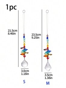 1入組人造水晶驅鳥懸掛現代派驅鳥器螺旋反射器適用於花園 - 無色 - 查看 7