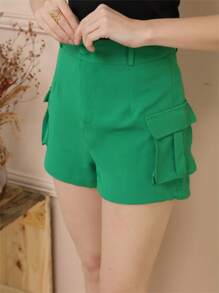 Women Shorts - 綠色 - 查看 3