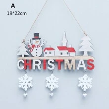 聖誕節裝飾創意聖誕節掛飾木工門掛,適用於家庭和餐廳聖誕節禮物