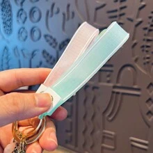 1pc Pink Rabbit Plush Doll Keychain - Pink - View 5