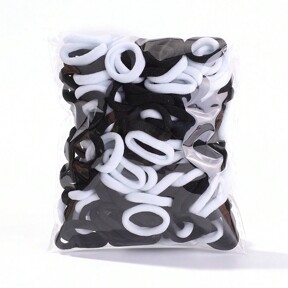 bilicaca 50pcs Candy-Colored Kids' Hair Ties With Bow Knot Design, Simple And Fresh Rainbow Hair Ring For Baby Girls' Hair Accessories