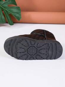 Fashionable Women's Snow Boots, 2023 Winter New Arrival Short Boots With Plush Lining For Warmth - Black - View 7