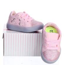 Tenis Calçado Com Led Luz solado luminoso Pisca Love Rosa Com Pulseira