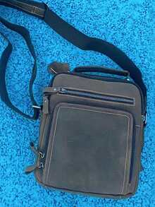 男士單肩包,男士皮革單肩包,手提包,斜挎包,側背包,方形包,真皮,適用於通勤工作,復古防水,可調節肩帶,商務休閒男士禮物,假日旅行必備,大學學生校園背包,夏天男友禮物