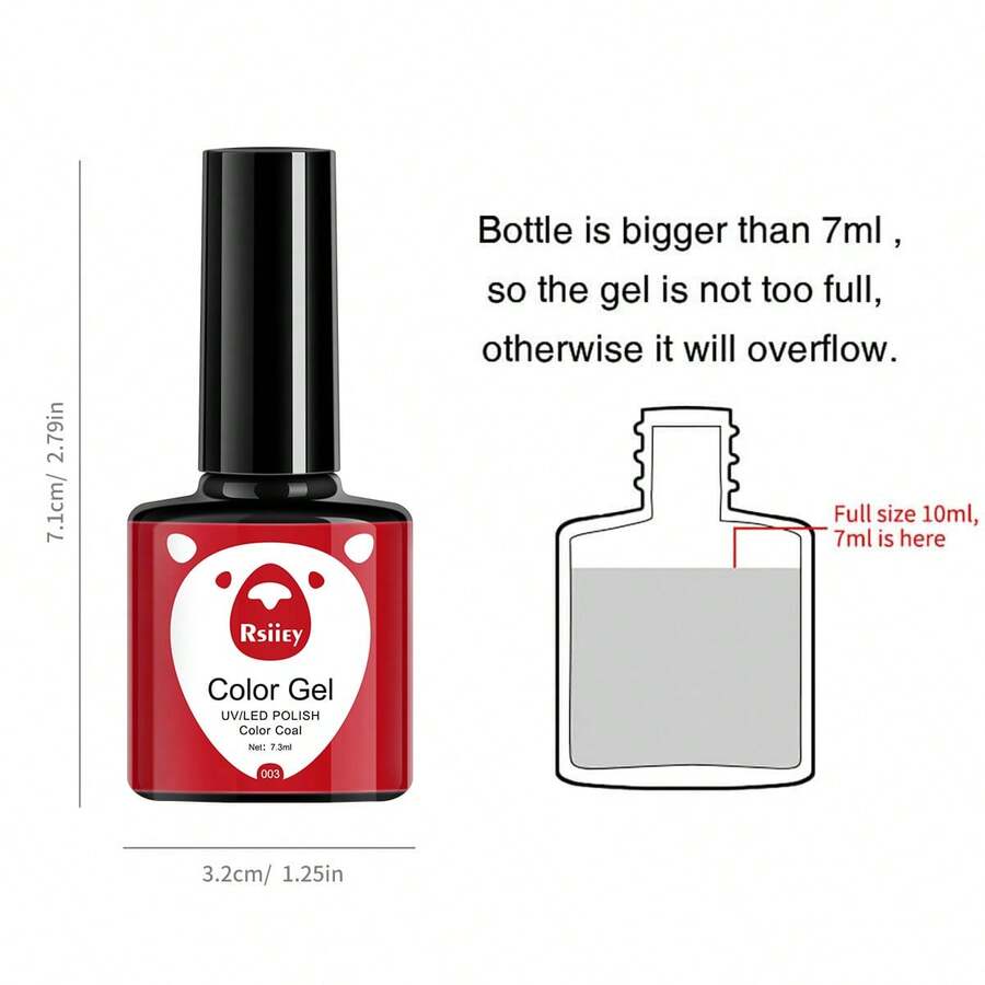 XEIJAYI 1pc Red Color Gel Nail Polish Nail Art Varnishes Gel Lacquer