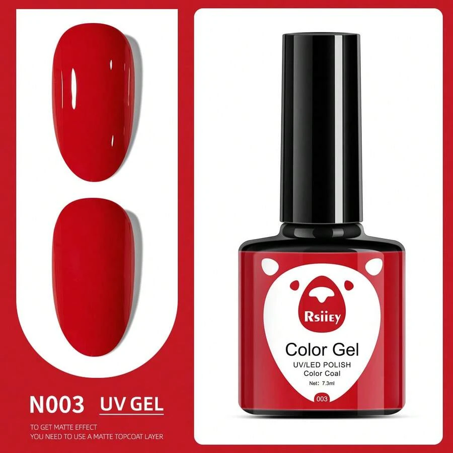 XEIJAYI 1pc Red Color Gel Nail Polish Nail Art Varnishes Gel Lacquer