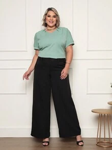 Women Sweater Pants - 黑色 - 查看 4