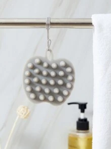 lyanxinlei 2025 New 2-In-1 Apple-Shaped Scalp Massager - Silicone Shampoo Brush, Wet & Dry Use, Suitable For Hair, Hairstyling, Hair Care, School, Back To School, Travel, Travel Essential, Home Essential, Spa, Massage Tool, Massager - Grey - View 7