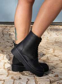 Women Fashion Boots - 黑色 - 查看 4