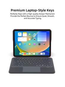 Magic Keyboard Case For 2022 iPad 10th Generation 10.9 Magnetic Smart Cover Wireless Magnetic Keyboard - Black - View 2