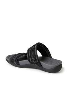 Dearfoams Women's Low Foam Double Band - màu đen - Xem 5