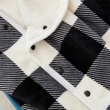 1件，披肩毯，盖毯，柔软舒适，保暖效果好 - 黑與白 - 查看 7