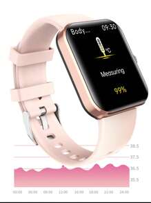 ZOESISUN F57L智能手錶帶黑色帶,血糖監測,24小時心率監測,1.91英寸螢幕,體溫和血液氧氣監測 - 黑色 - 查看 6