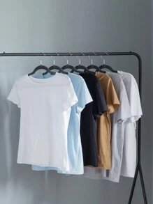 Set De 50 Ganchos Antideslizantes de Terciopelo Para Ropa - Negro - Ver 7