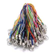 100 Piezas Mezcla De Cordón De Poliéster Con Llavero, Cuerda Para Cordón Para Hacer Llaveros De Móvil Diy, Colgantes De Manualidades Hechas A Mano, Materiales - Colores mezclados-100 piezas - Ver 5