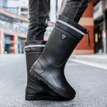 黑色雨鞋男長款防滑防水膠鞋洗車水鞋釣魚老公工作膠靴
