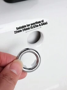 5pcs Kitchen/Bathroom Sink Overflow Ring Drain Cover Home Bathroom Decor - Silver - View 7