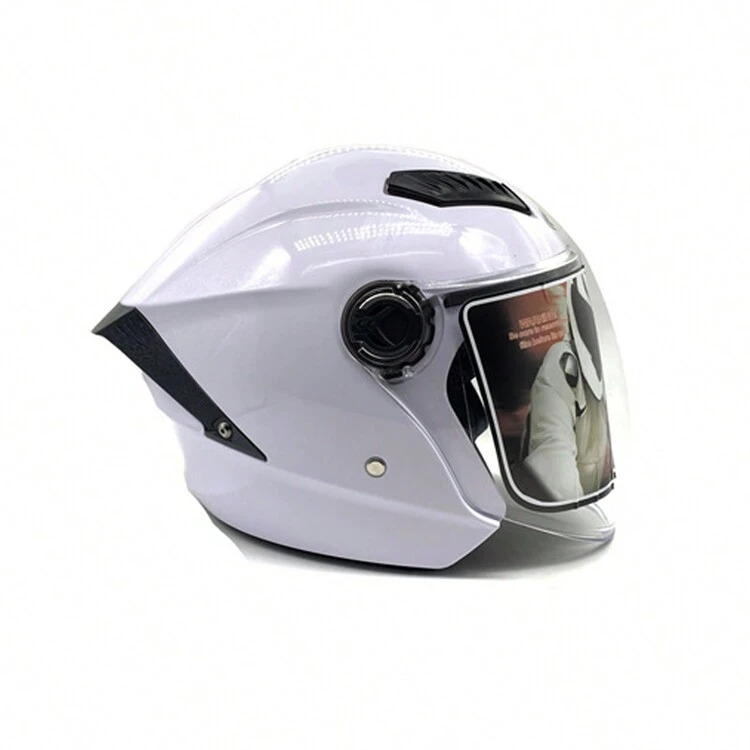 Casco de protección para la cabeza de Material Abs, ligero, blanco, para ciclismo, motocicleta, Scooter eléctrico, Unisex, cuatro estaciones, 1 pieza - Blanco - Añade 3