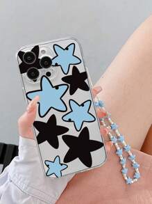 1個太空雲＆星星設計手機殼（掛繩式）,適用於iphone、小米、華為、三星s23,透明殼 - 彩色 - 查看 7