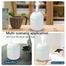 1入藍色便攜式小型加濕器,250ml小型涼霧加濕器,usb個人桌面加濕器,適用於嬰兒房間、旅行、辦公室和家庭,自動關機 - 藍色 - 查看 6