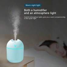 1入藍色便攜式小型加濕器,250ml小型涼霧加濕器,usb個人桌面加濕器,適用於嬰兒房間、旅行、辦公室和家庭,自動關機 - 藍色 - 查看 2