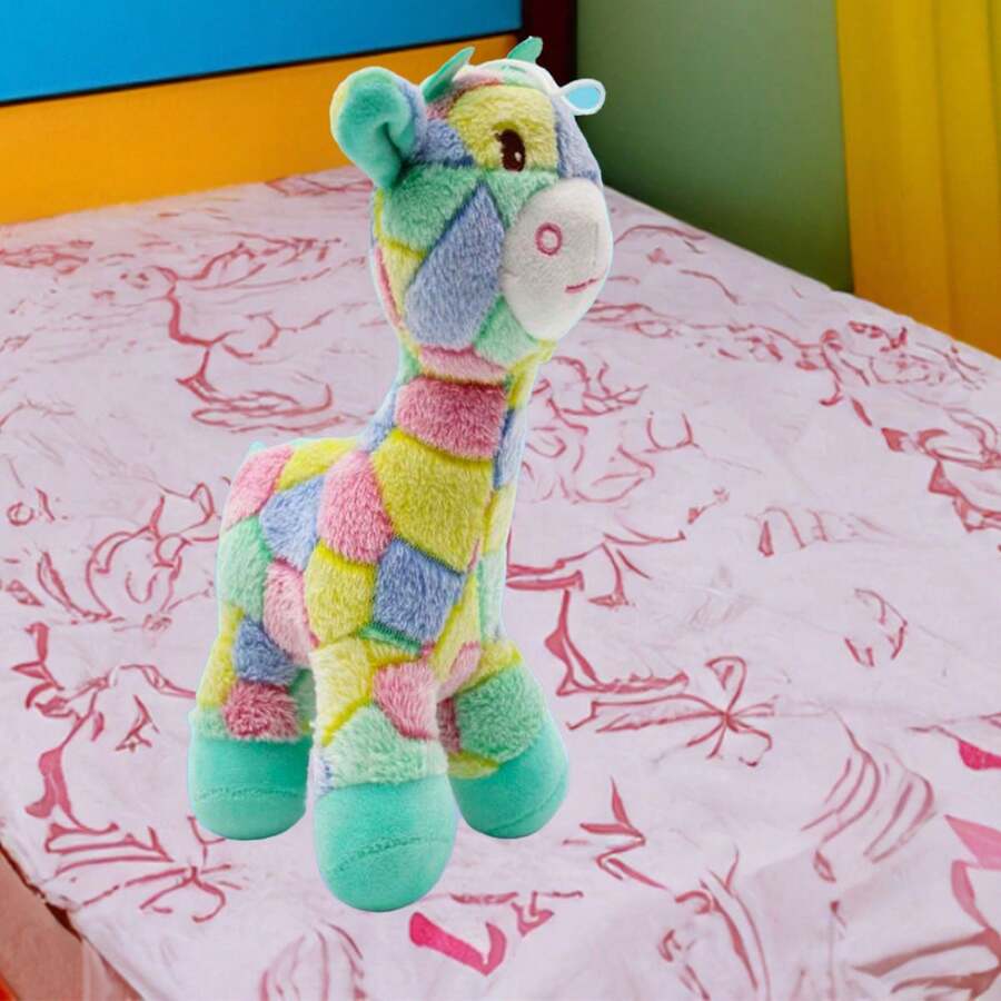 Colorful Animated Giraffe Plush Toy - 彩色 - 查看 1