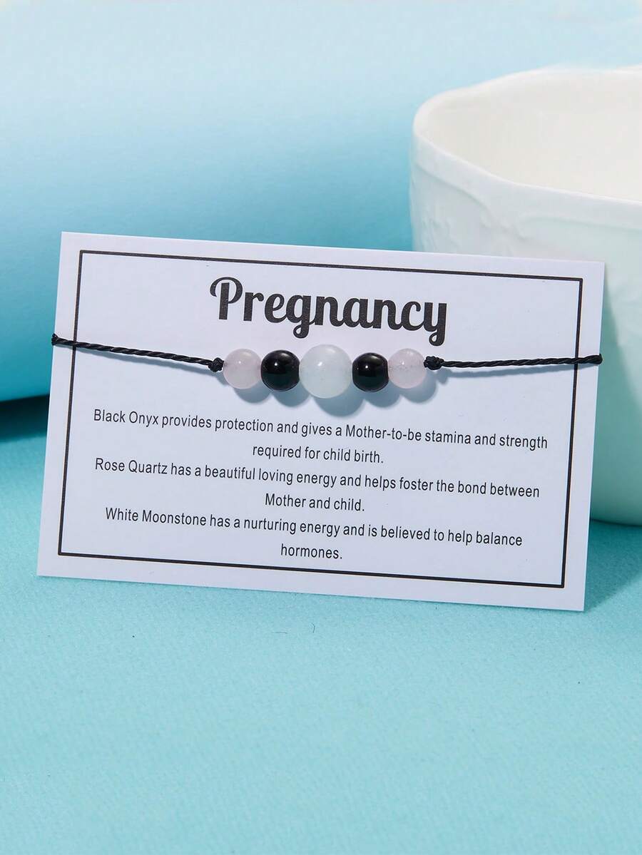 1 Miếng Ngẫu nhiên Đầy màu sắc Pha lê hồng & Đá mặt trăng Vòng tay bện Thích hợp Đối với Mặc hàng ngày - Nhiều màu - Xem 1