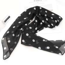 1pc 2023 New Arrival Ladies' Polka Dot Printed Small Square Scarf, Versatile Neck Wrap For Decoration And Protection In All Seasons Bandana,Hair Band,Head Band Ideal For Dressing Up Your Look