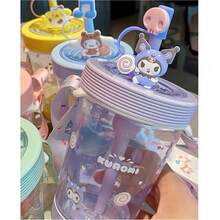 Miniso Sanrio Character Drinking Cup With Straw - Kuromi - Purple - View 2