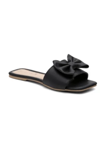 Women Flat Sandals - 黑色 - 查看 4