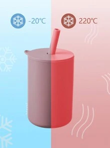 1 件 150ml 婴儿吸管杯 5oz 幼儿饮水杯带硅胶手柄适合婴儿学习使用吸管儿童便携式更实用喂食杯适合第一阶段 - 粉色 - 查看 8