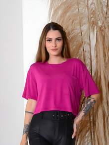 Women Tops - 紫色 - 查看 3