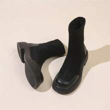 Women's Ankle Boots, New Classics Autumn British Style All-match Boots, Vintage Design, Slimming Effect - Black - View 5